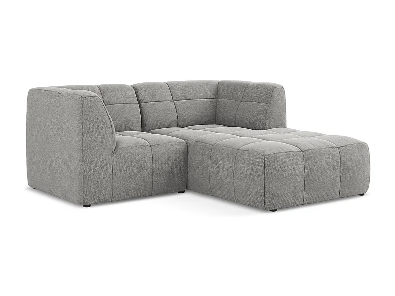 2,5-Sitzer Modulares Ecksofa - Ecke Rechts - Bouclé - Hellgrau - ALOHA
