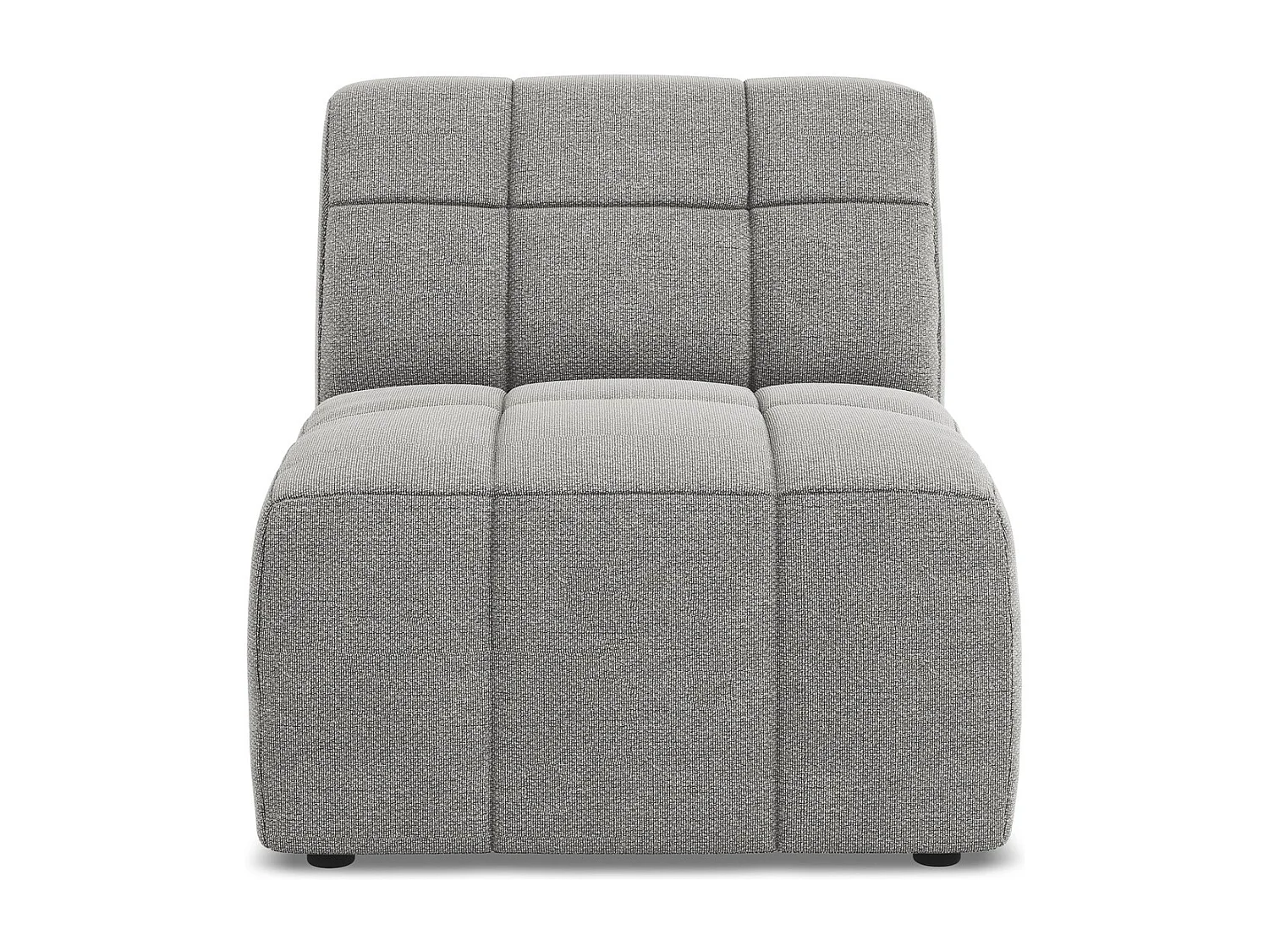 Fauteuil pour canapé modulable en tissu bouclette - gris clair - ALOHA