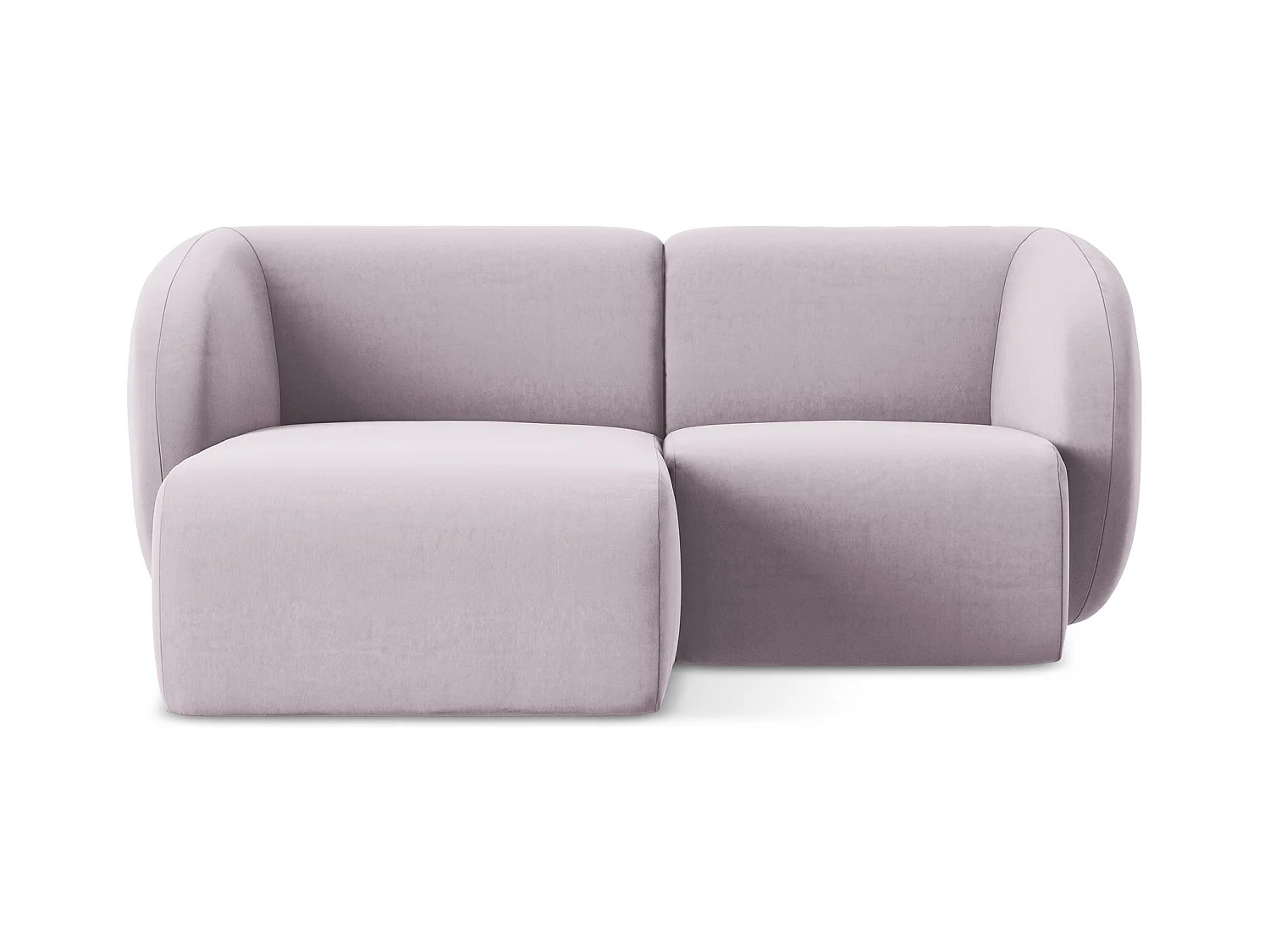 2,5-Sitzer Modulares Ecksofa - Ecke Links - Samt - Lavendel - LANI