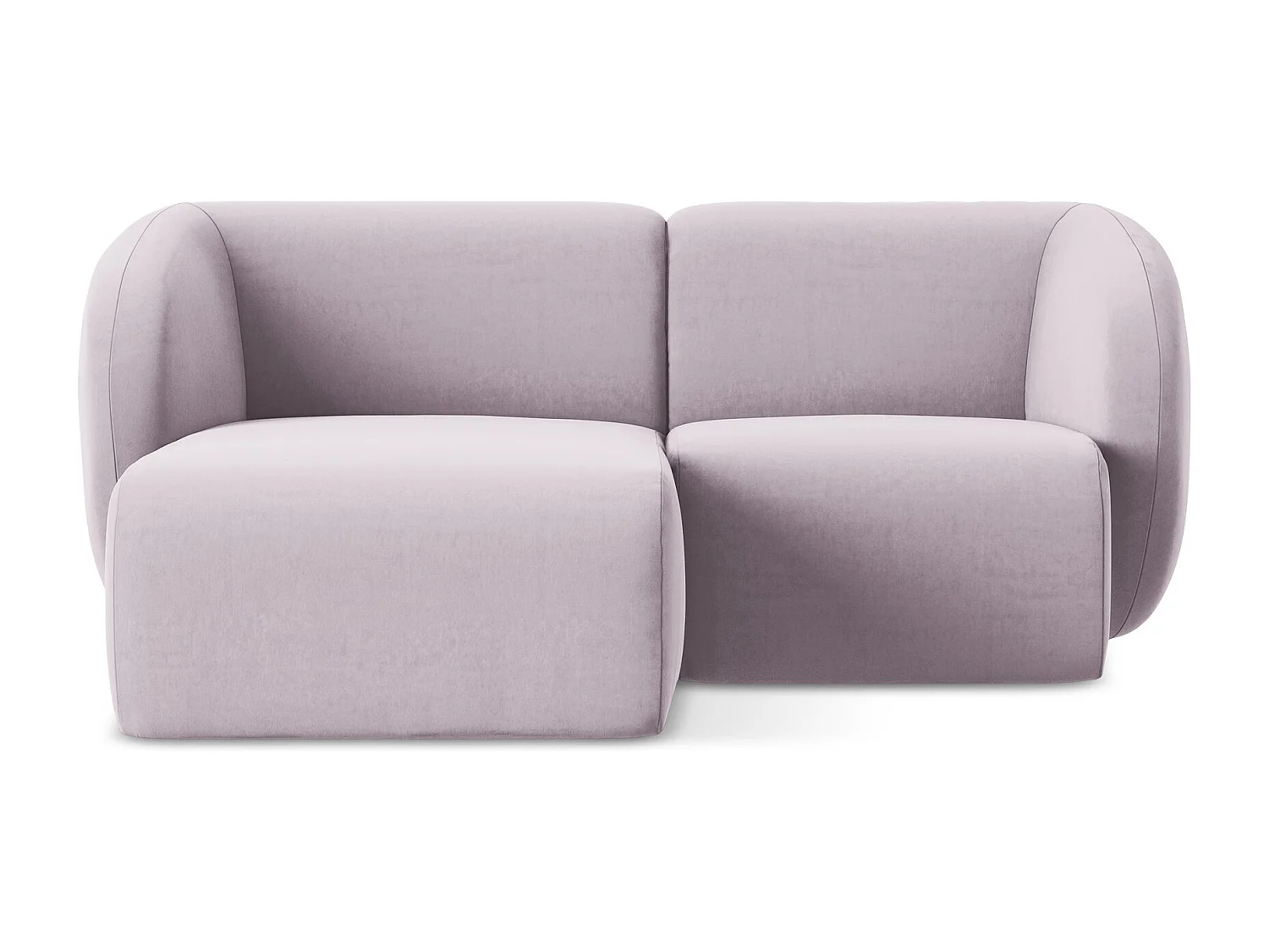 Modulaire hoekbank links van lavendel velours - LANI