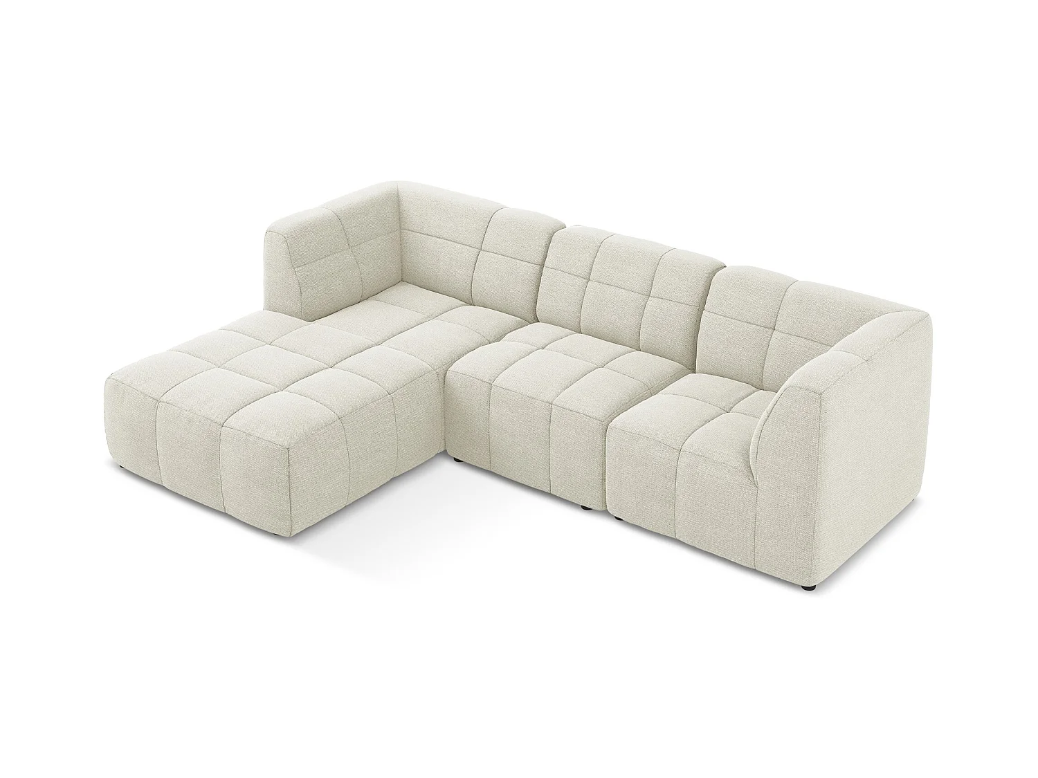 3-Sitzer Modulares Ecksofa - Ecke Links - Bouclé - Sand - ALOHA