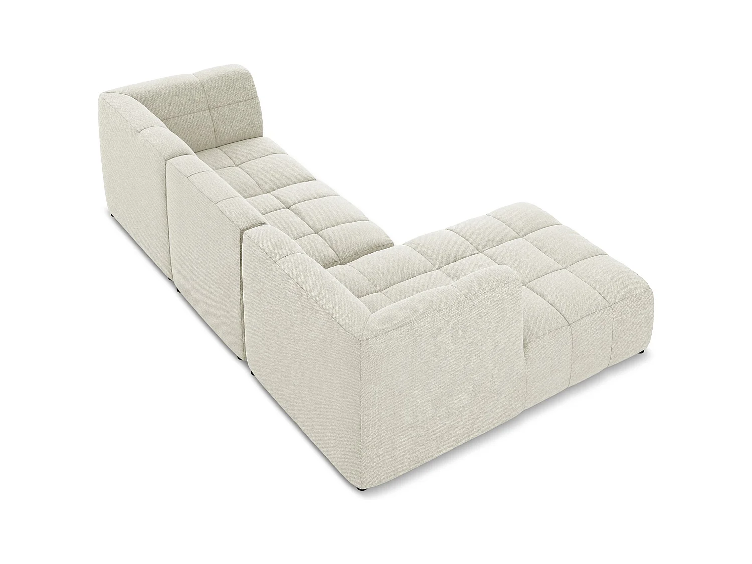 3-Sitzer Modulares Ecksofa - Ecke Links - Bouclé - Sand - ALOHA