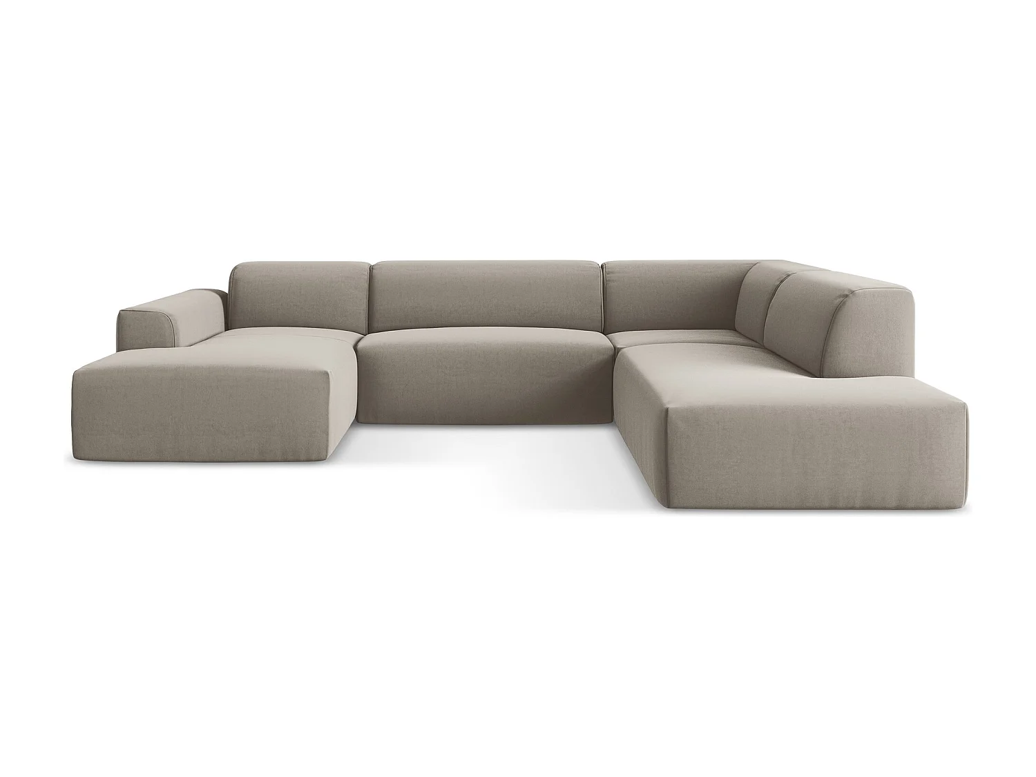 Sofa panoramiczna prawa - z tkaniny welwetowej - kreci - KELI