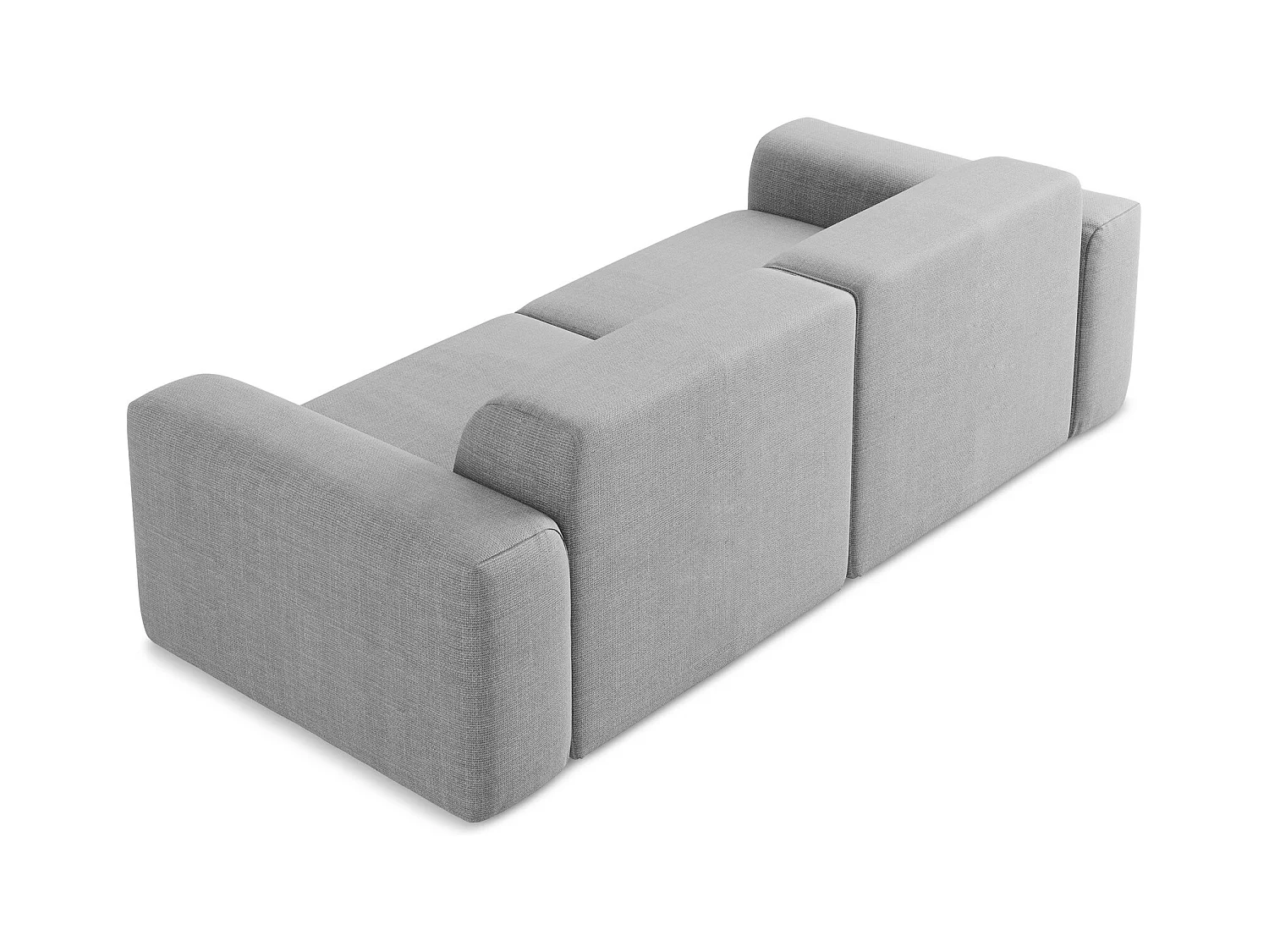 2-Sitzer Sofa - - Strukturstoff - Hellgrau - KELI