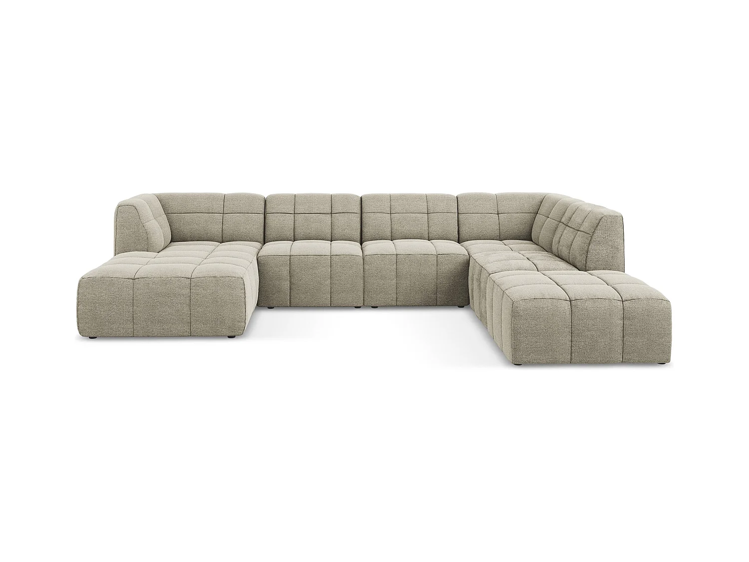 Sofa panoramiczna - z tkaniny bouclé - kreci - ALOHA