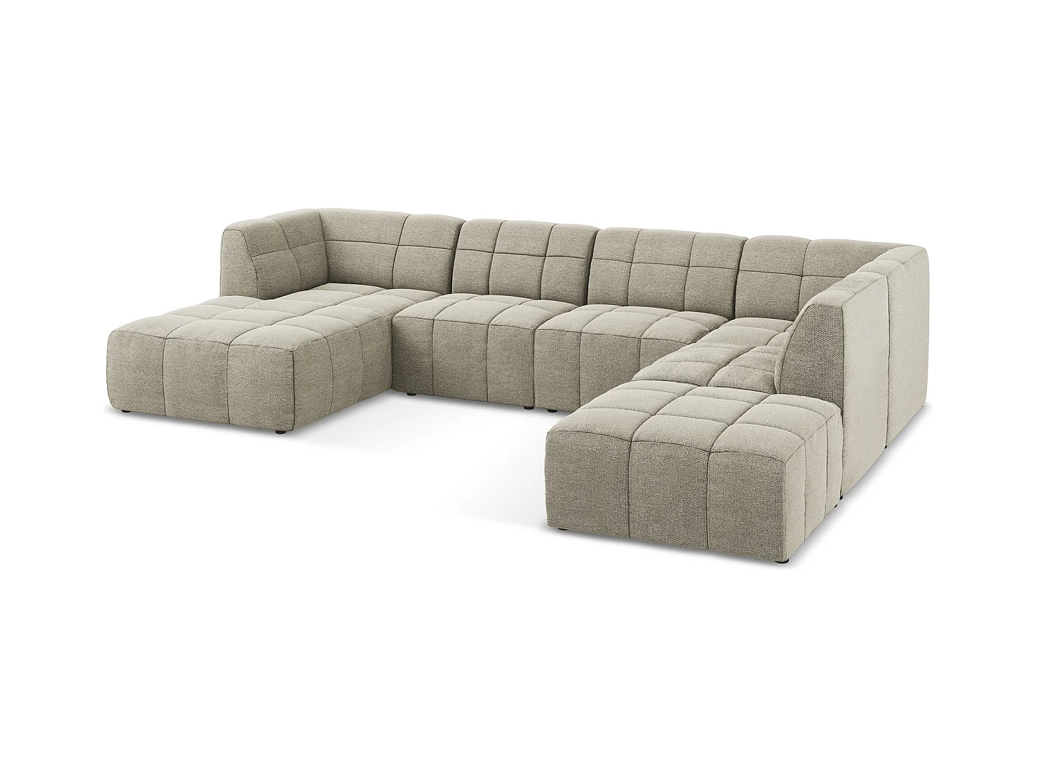 Sofa panoramiczna - z tkaniny bouclé - kreci - ALOHA