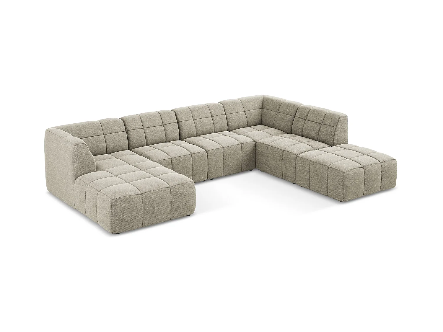 Sofa panoramiczna - z tkaniny bouclé - kreci - ALOHA