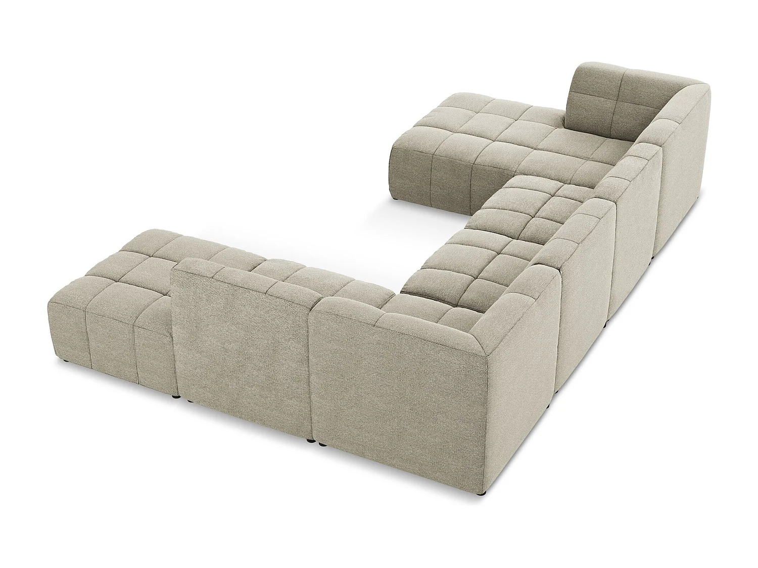 Sofa panoramiczna - z tkaniny bouclé - kreci - ALOHA