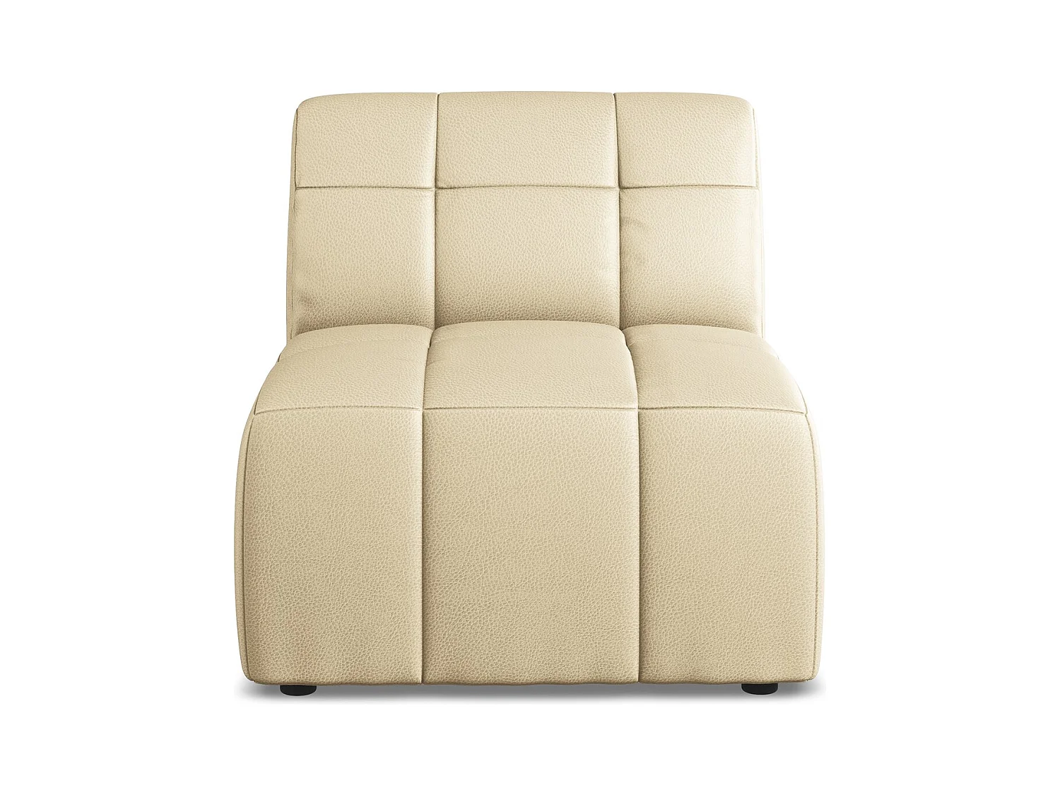 Bankmodule midden van beige kunstleer - ALOHA