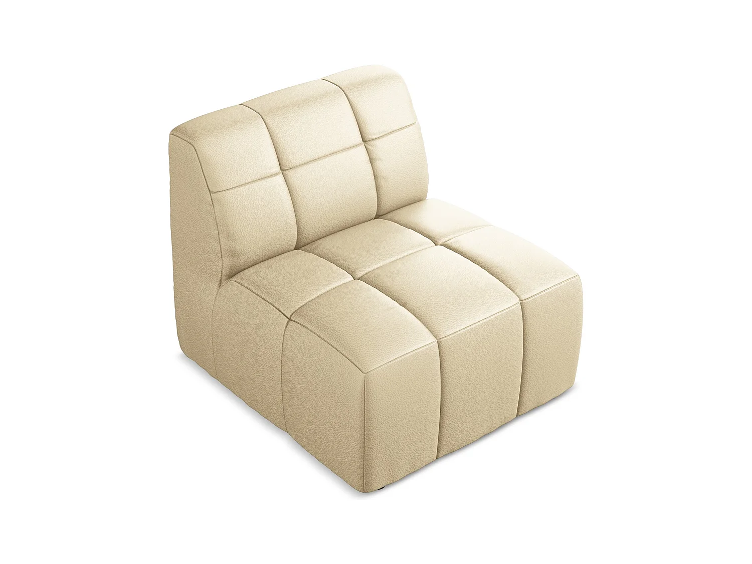 Bankmodule midden van beige kunstleer - ALOHA