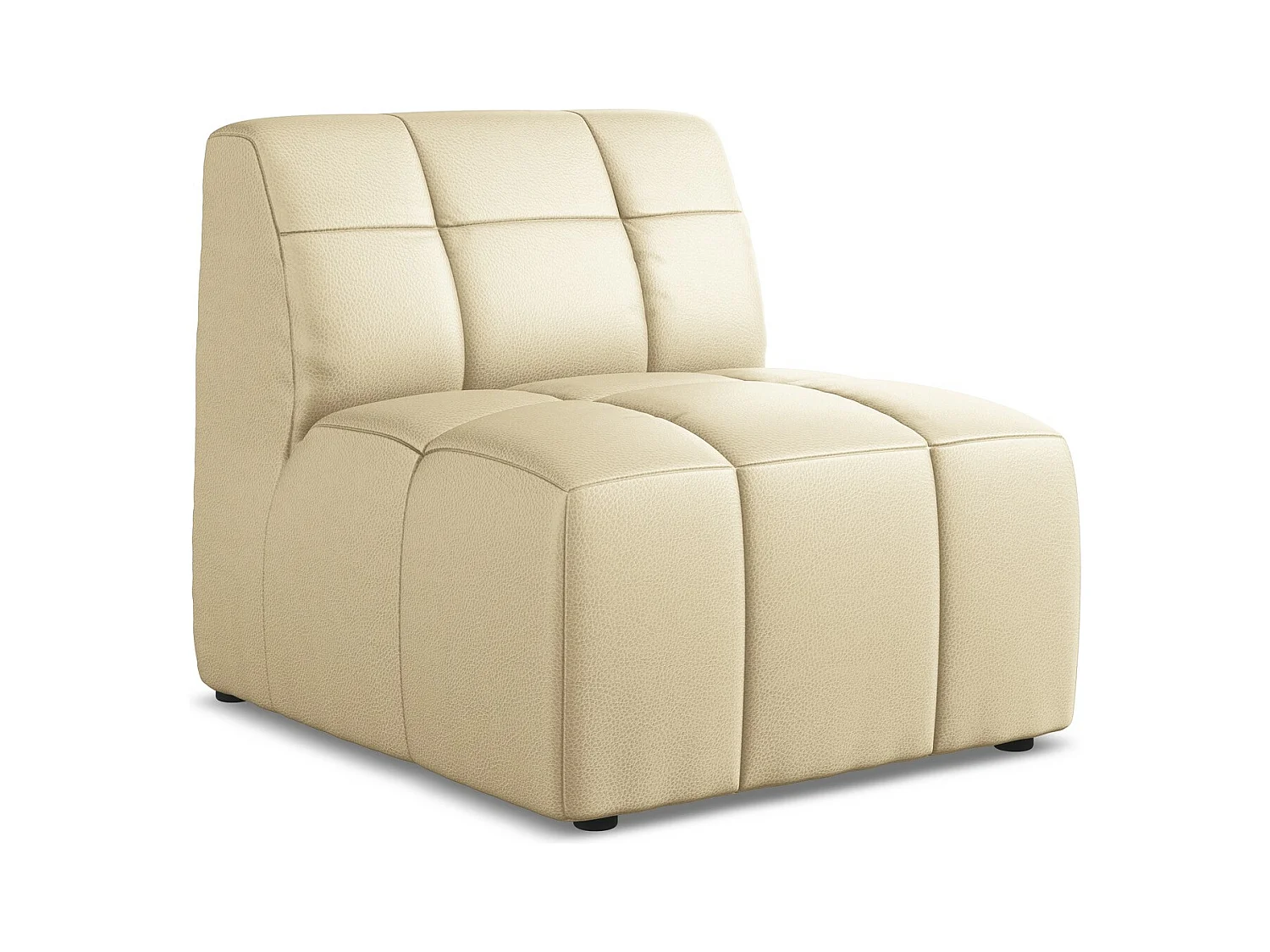 Modular - Mittelsofa - Kunstleder - Beige - ALOHA