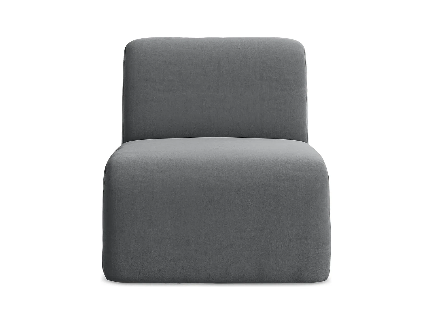 Bankmodule midden van staal velours - LANI