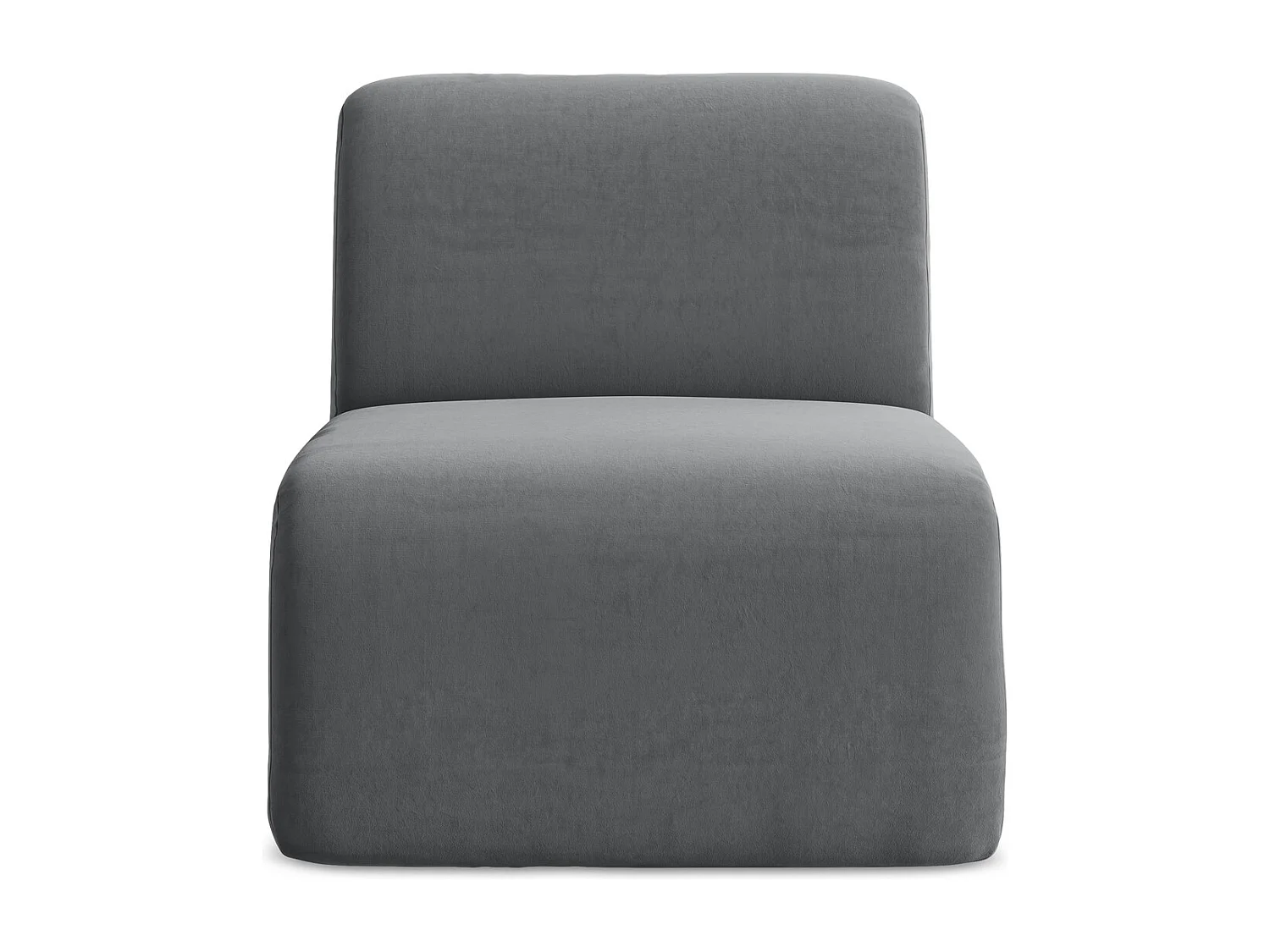 Fauteuil pour canapé modulable en velours - acier - LANI