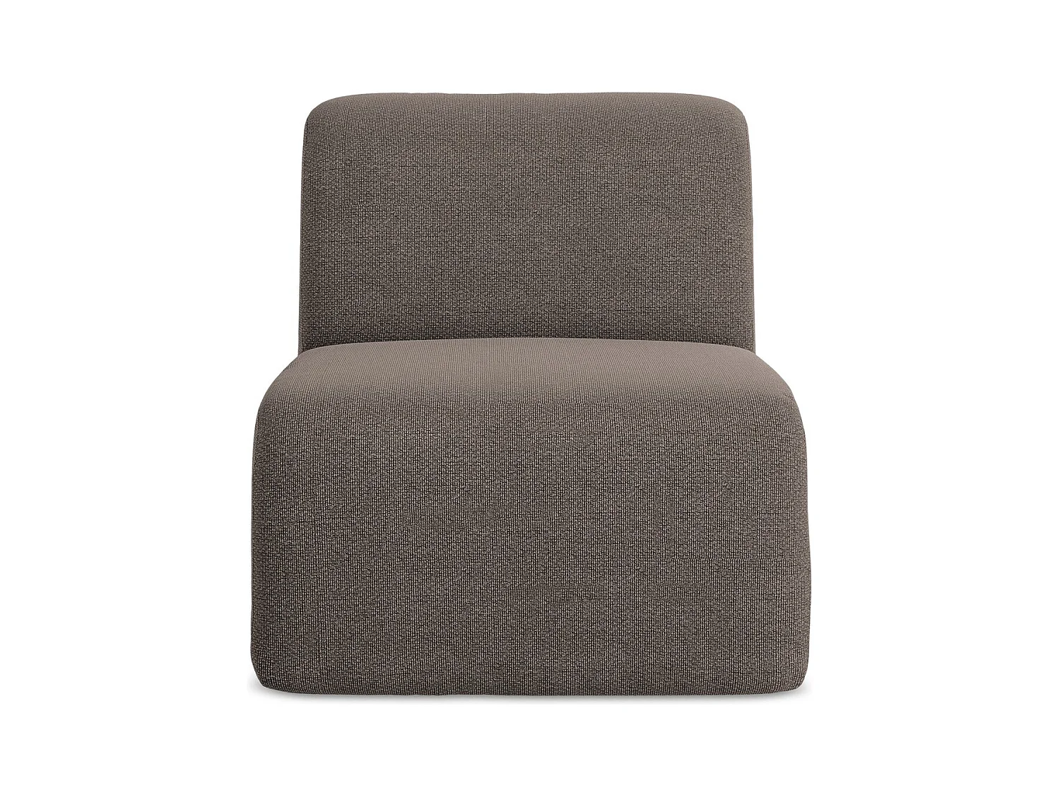 Fauteuil pour canapé modulable en tissu bouclette - choolat - LANI