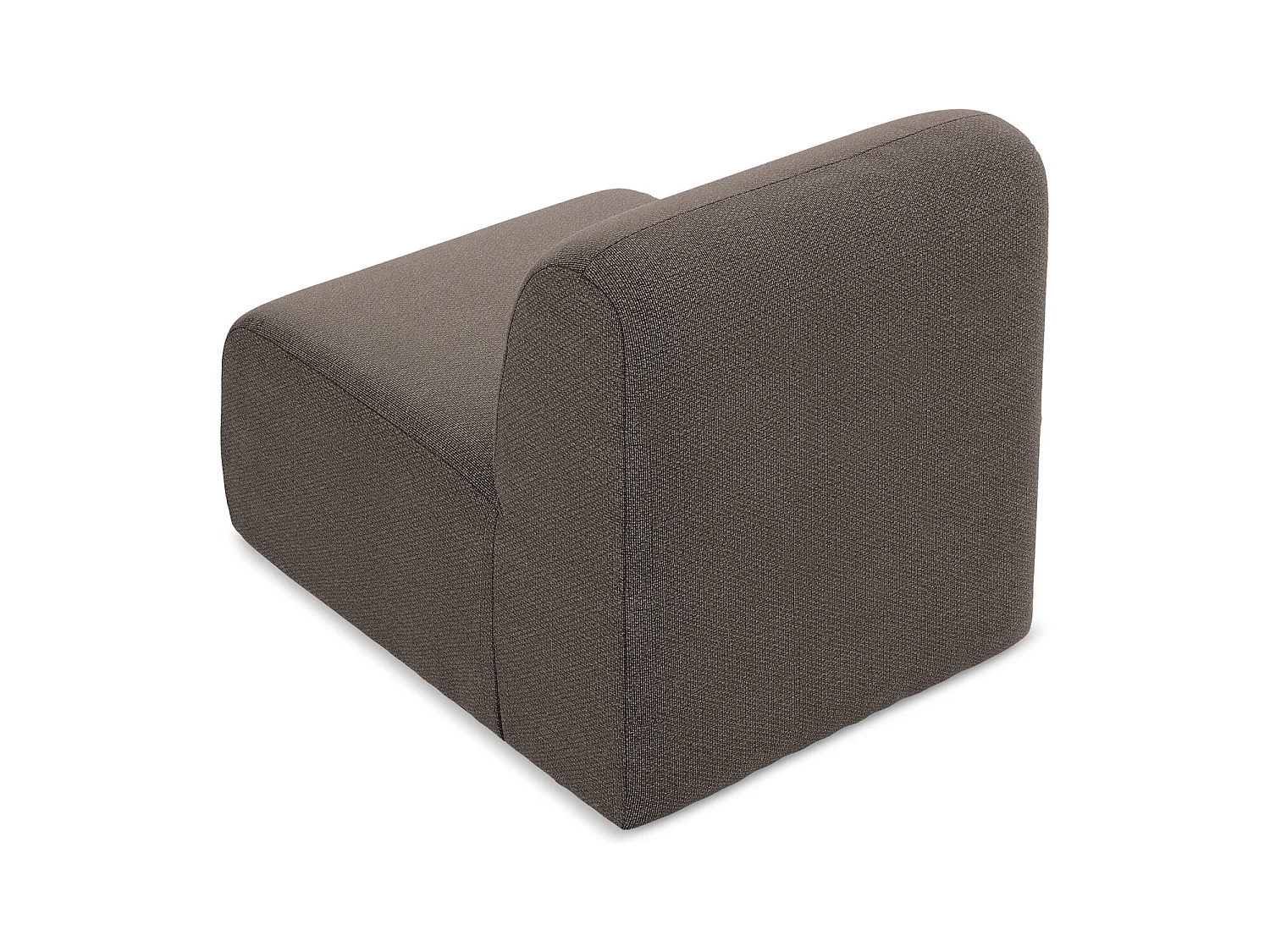 Fauteuil pour canapé modulable en tissu bouclette - choolat - LANI