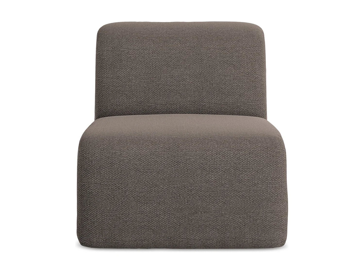 Fauteuil pour canapé modulable en tissu bouclette - choolat - LANI