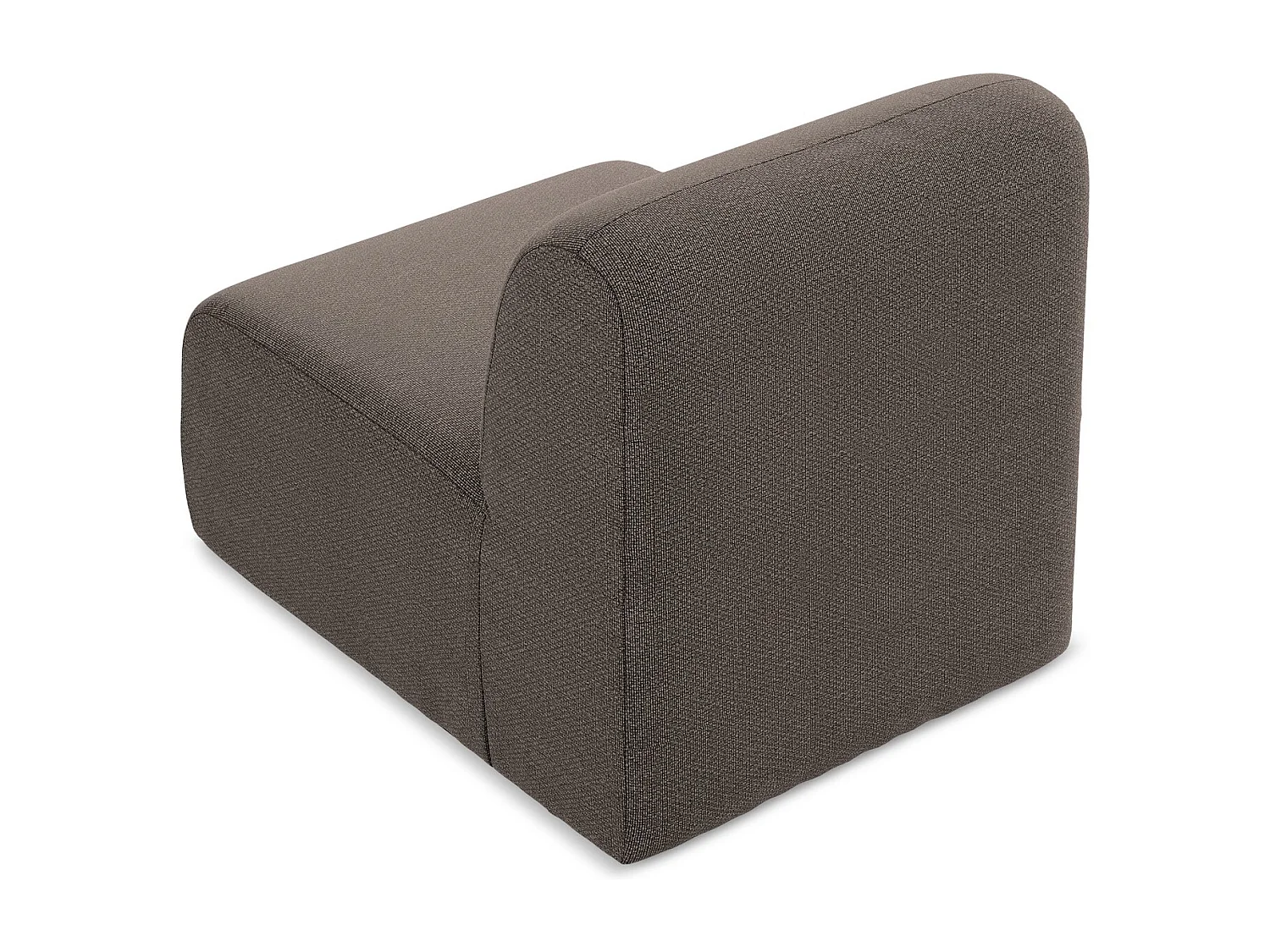 Fauteuil pour canapé modulable en tissu bouclette - choolat - LANI