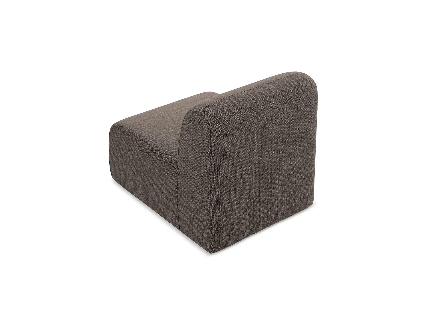 Bankmodule midden van chocolade bouclé - CERVO