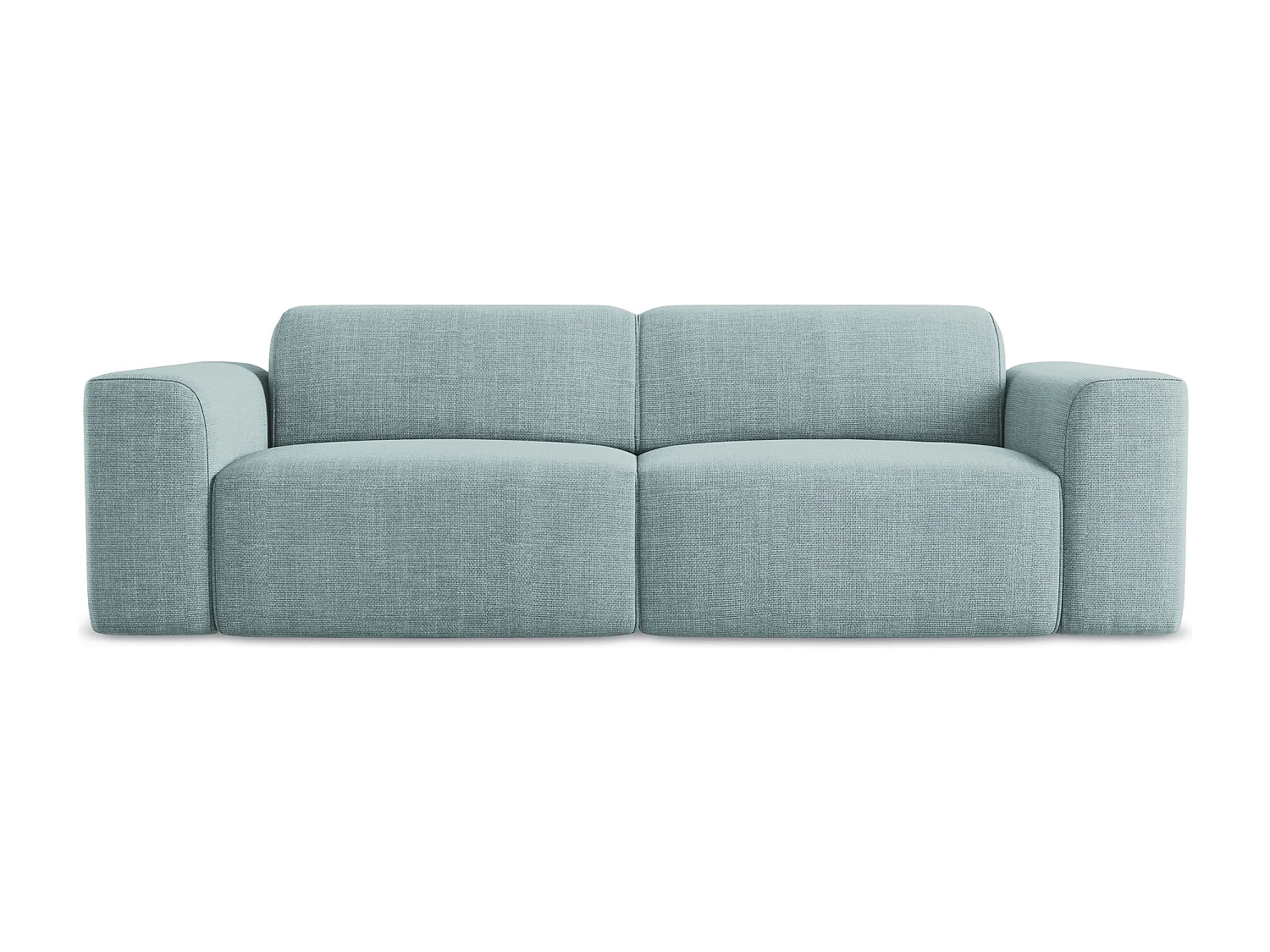 Canapé modulable 3 places en tissu texturé - jeans - KELI