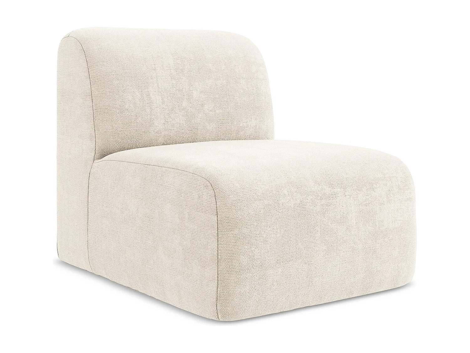 Bankmodule midden van lichtbeige chenille stof - LANI