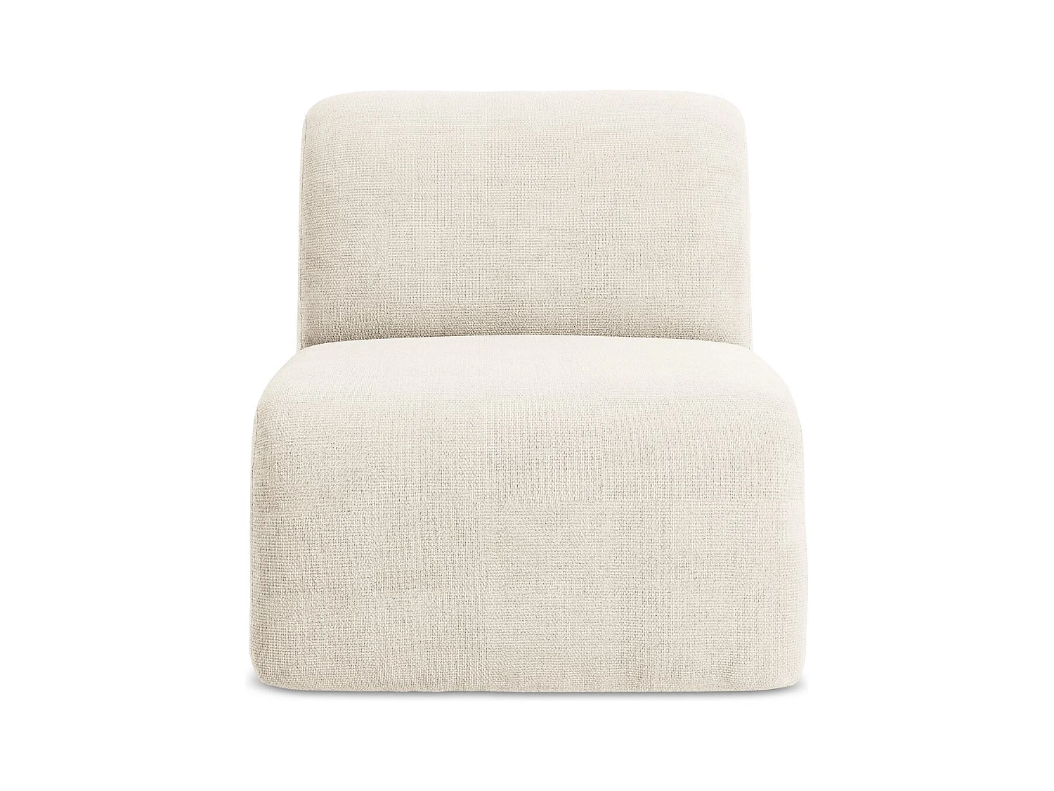 Bankmodule midden van lichtbeige chenille stof - LANI