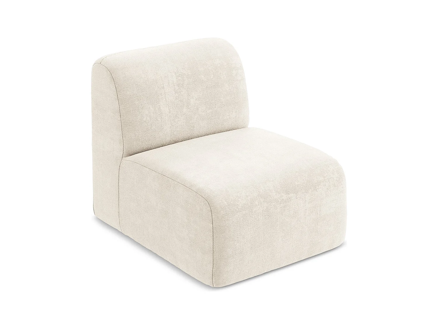 Bankmodule midden van lichtbeige chenille stof - LANI