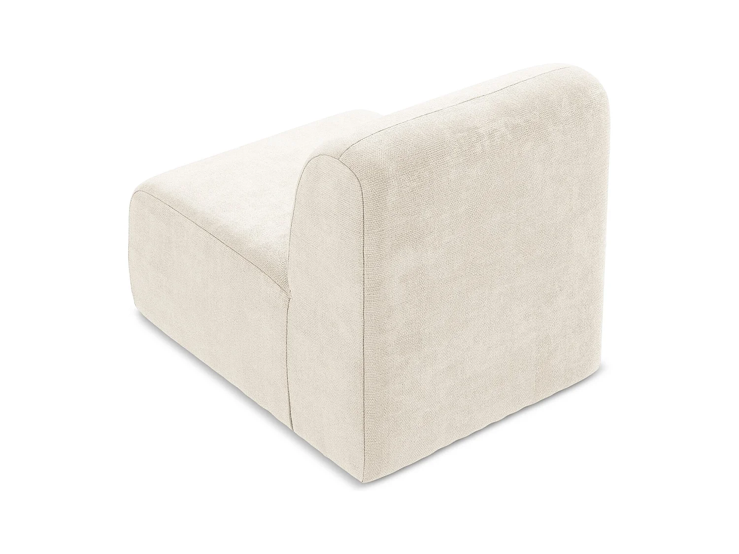 Bankmodule midden van lichtbeige chenille stof - LANI