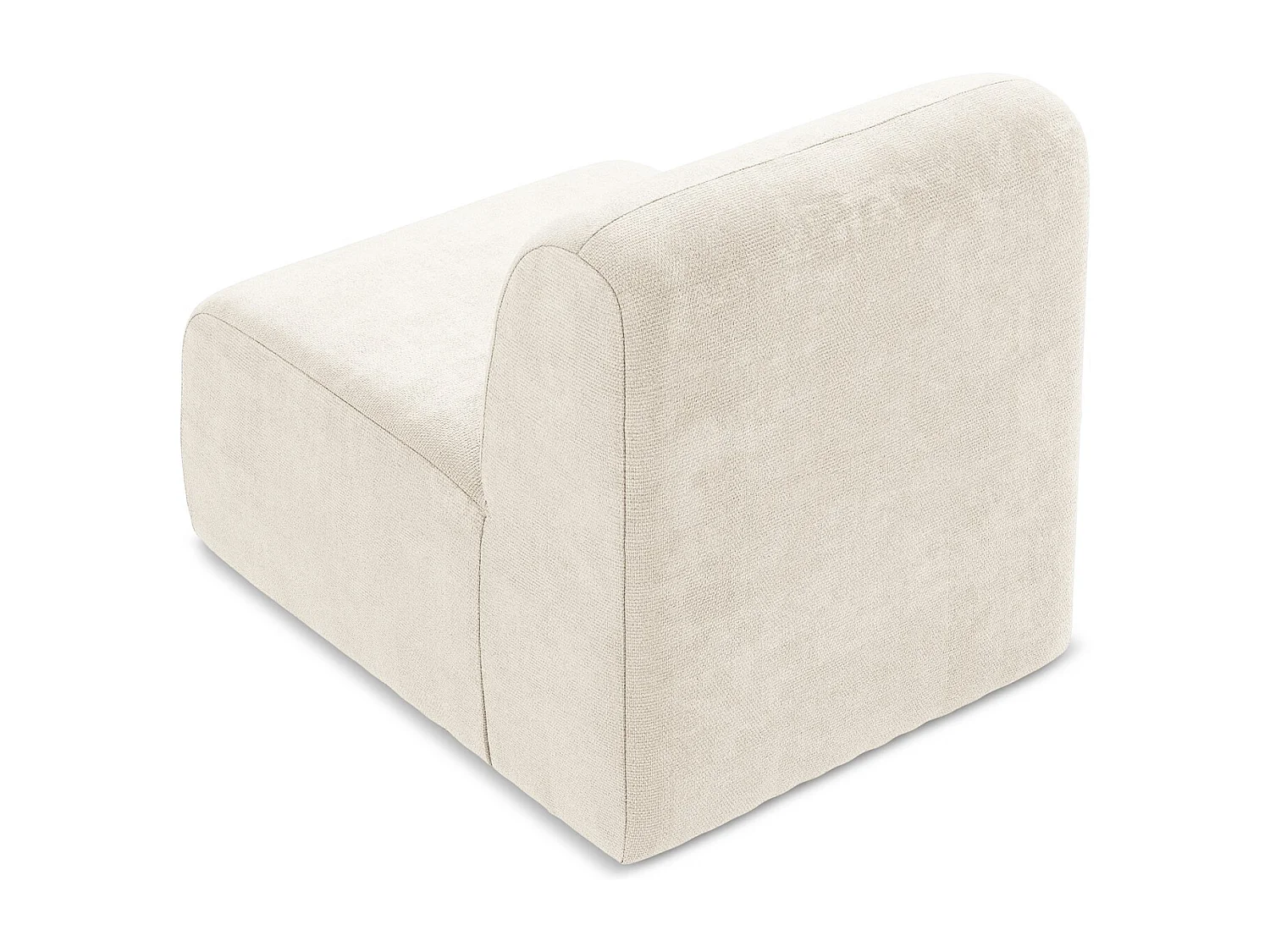 Fauteuil pour canapé modulable en tissu chenille - beige clair - LANI