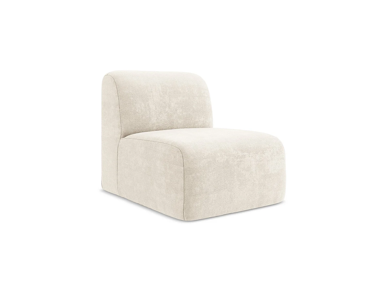 Bankmodule midden van lichtbeige chenille stof - CERVO