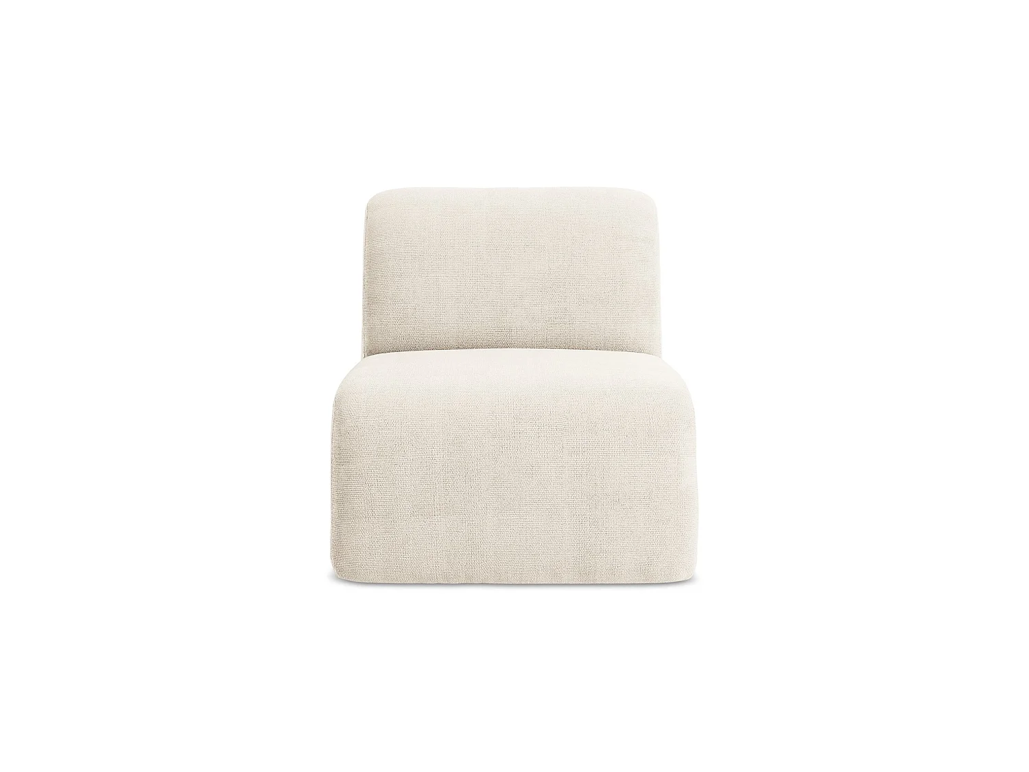 Bankmodule midden van lichtbeige chenille stof - CERVO