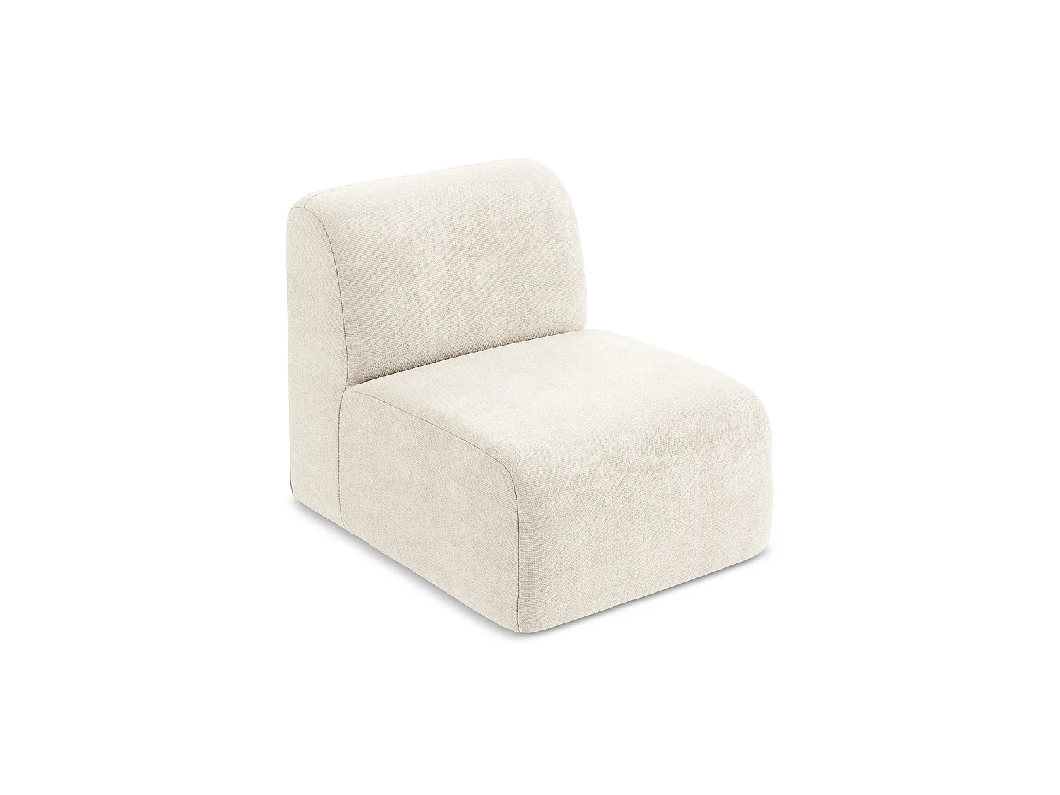 Bankmodule midden van lichtbeige chenille stof - CERVO