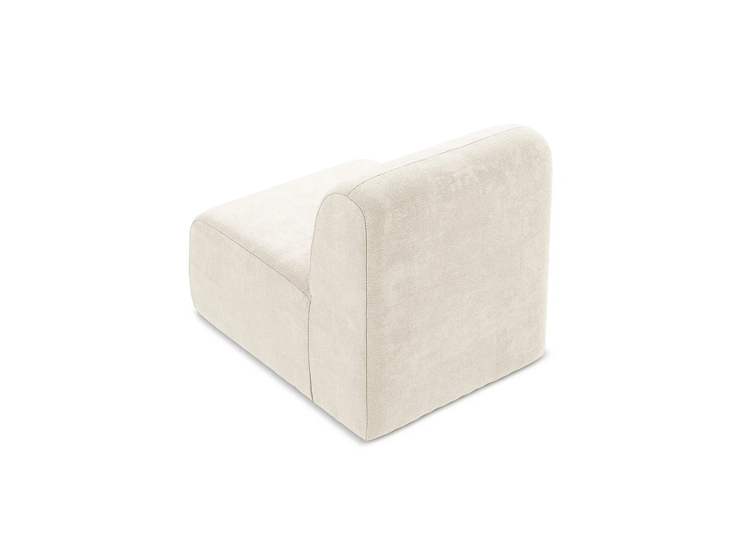 Bankmodule midden van lichtbeige chenille stof - CERVO