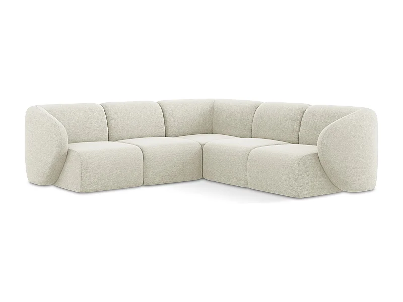 Modulares Ecksofa - - Bouclé - Sand - LANI