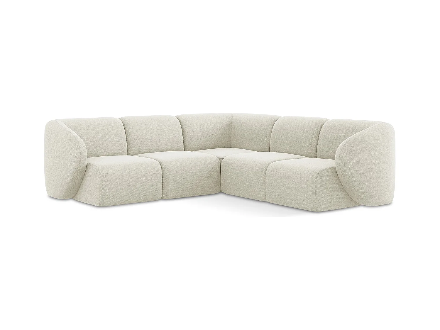 Modulares Ecksofa - - Bouclé - Sand - LANI