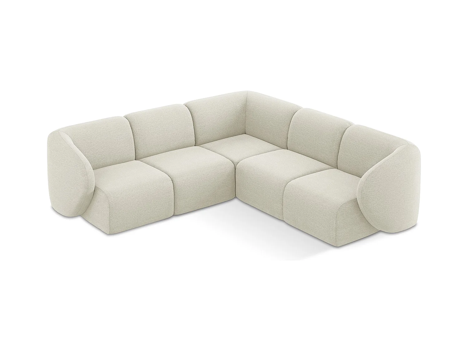 Modulares Ecksofa - - Bouclé - Sand - LANI