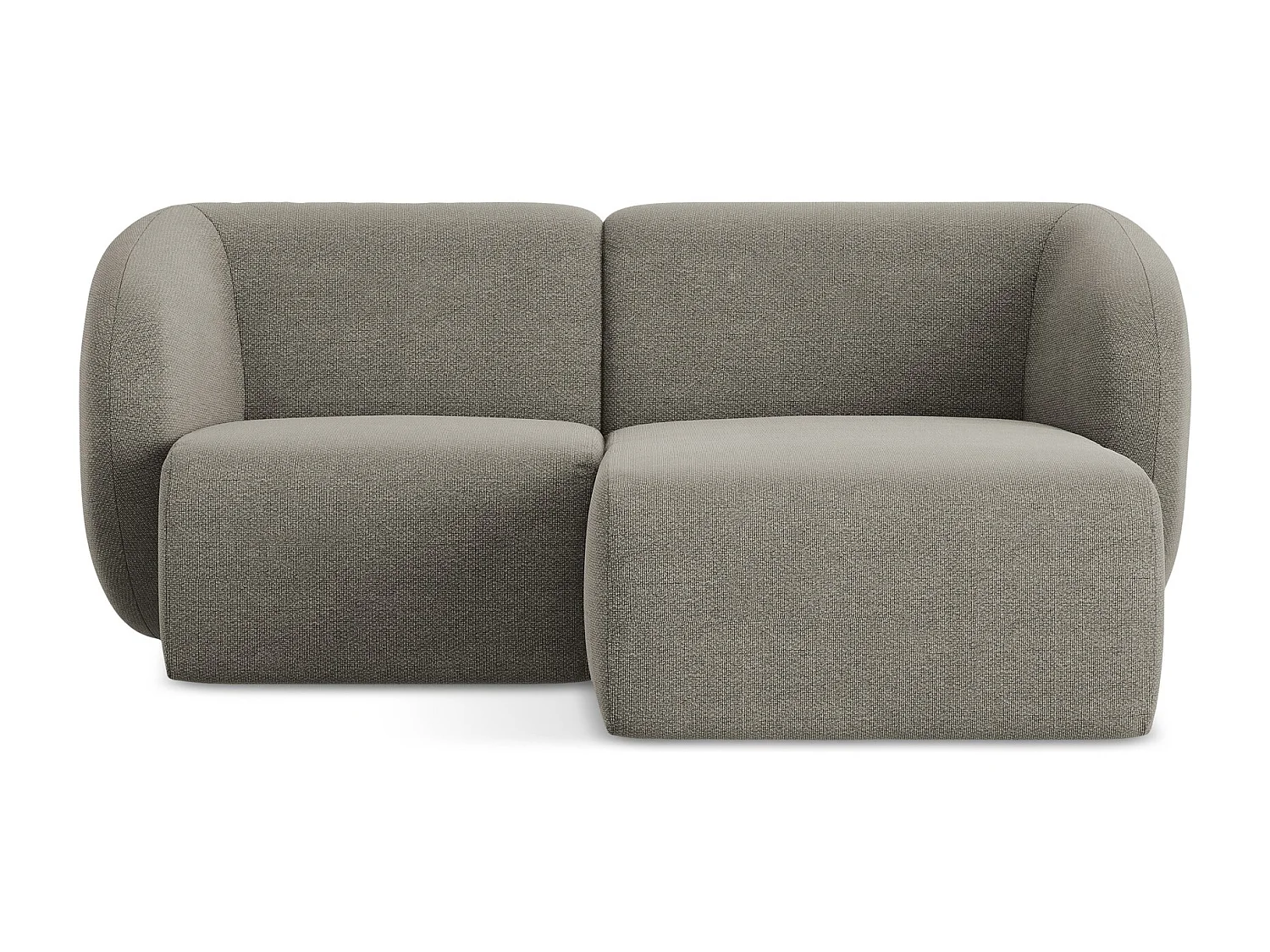 2,5-Sitzer Modulares Ecksofa - Ecke Rechts - Bouclé - Grau - LANI