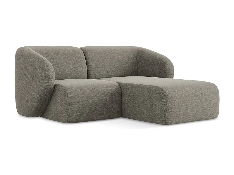 2,5-Sitzer Modulares Ecksofa - Ecke Rechts - Bouclé - Grau - LANI
