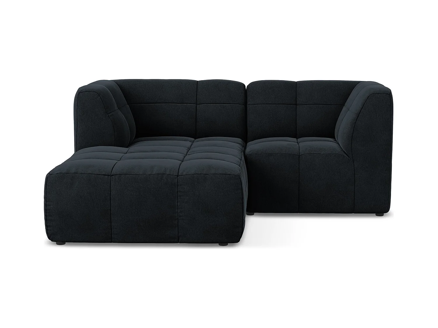 2,5-Sitzer Modulares Ecksofa - Ecke Links - Samt - Königsblau - ALOHA