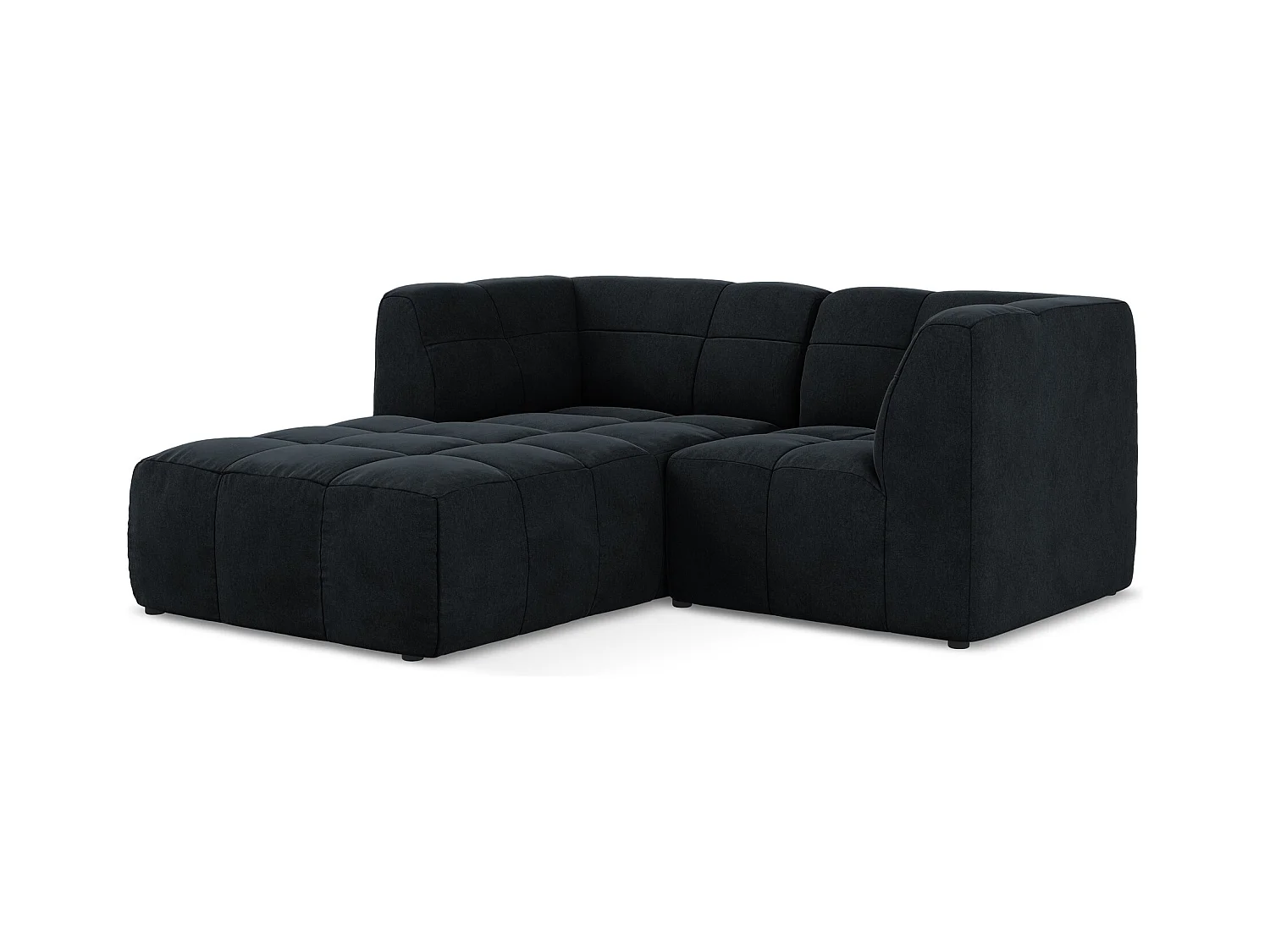 2,5-Sitzer Modulares Ecksofa - Ecke Links - Samt - Königsblau - ALOHA