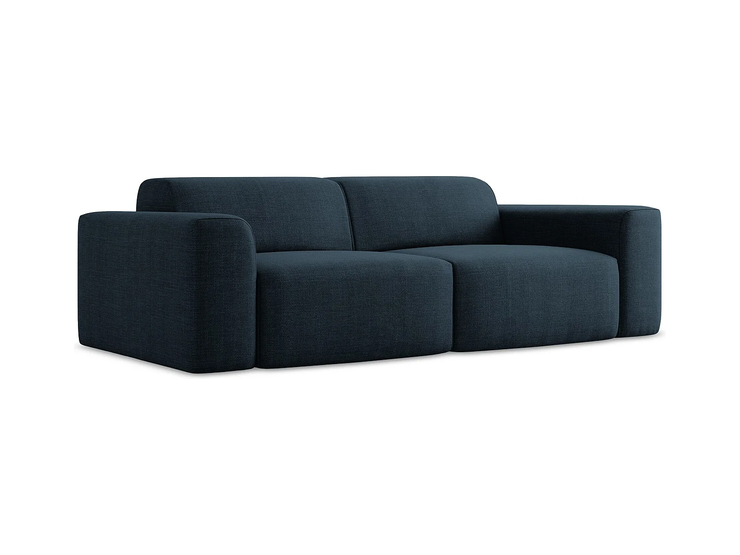 2-Sitzer Sofa - - Strukturstoff - Königsblau - KELI