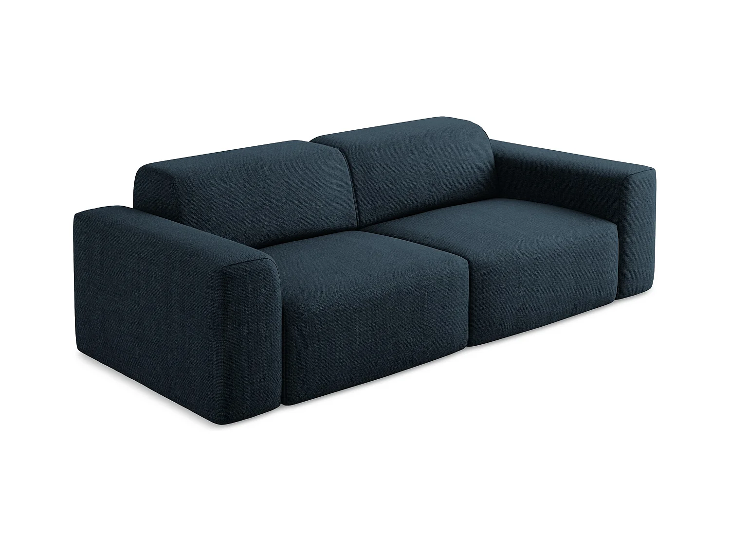 2-Sitzer Sofa - - Strukturstoff - Königsblau - KELI