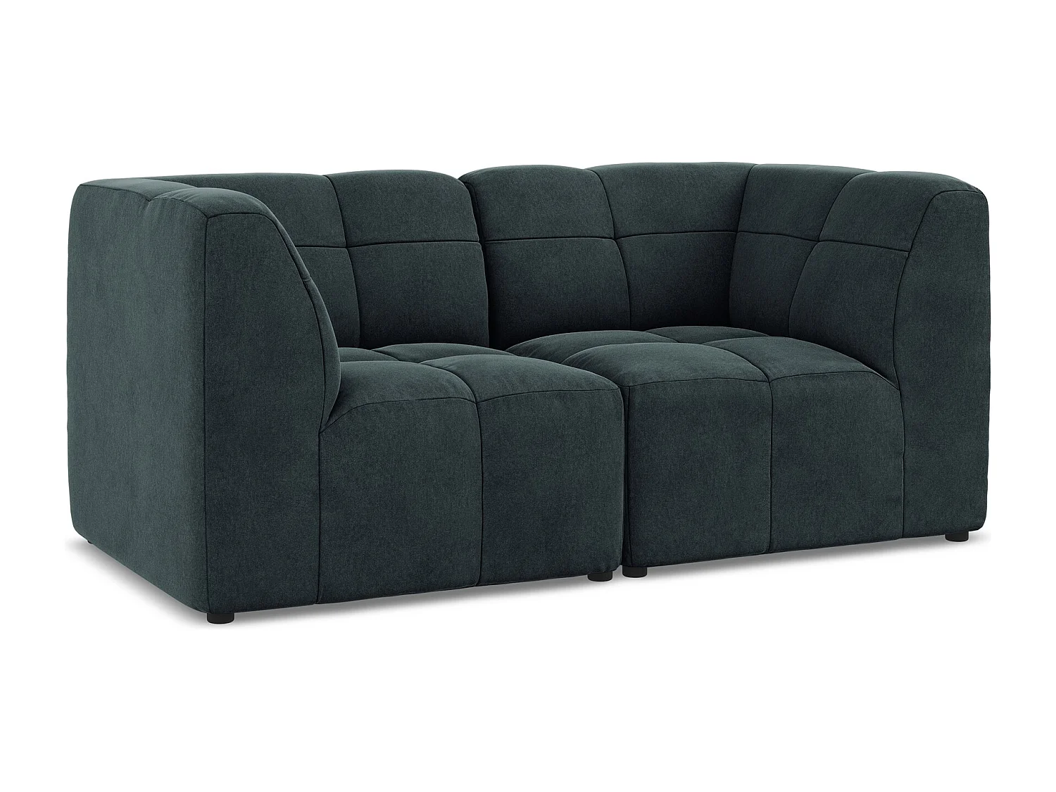 Sofá modular 2 lugares em veludo marinho - ALOHA