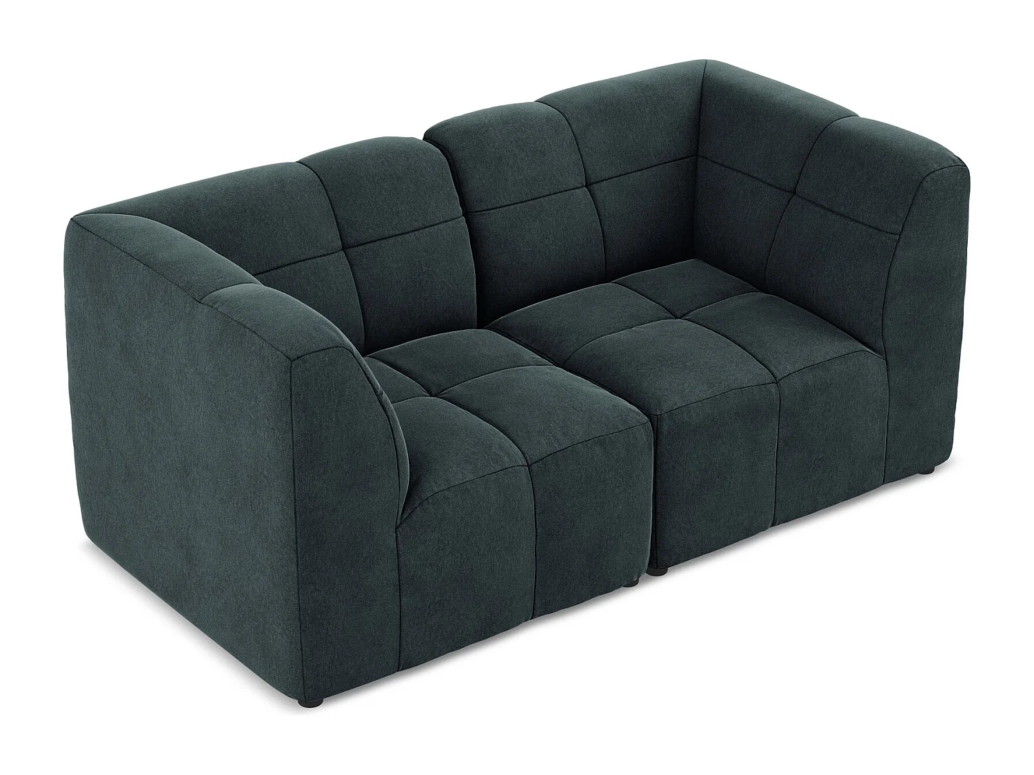 Sofá modular 2 lugares em veludo marinho - ALOHA