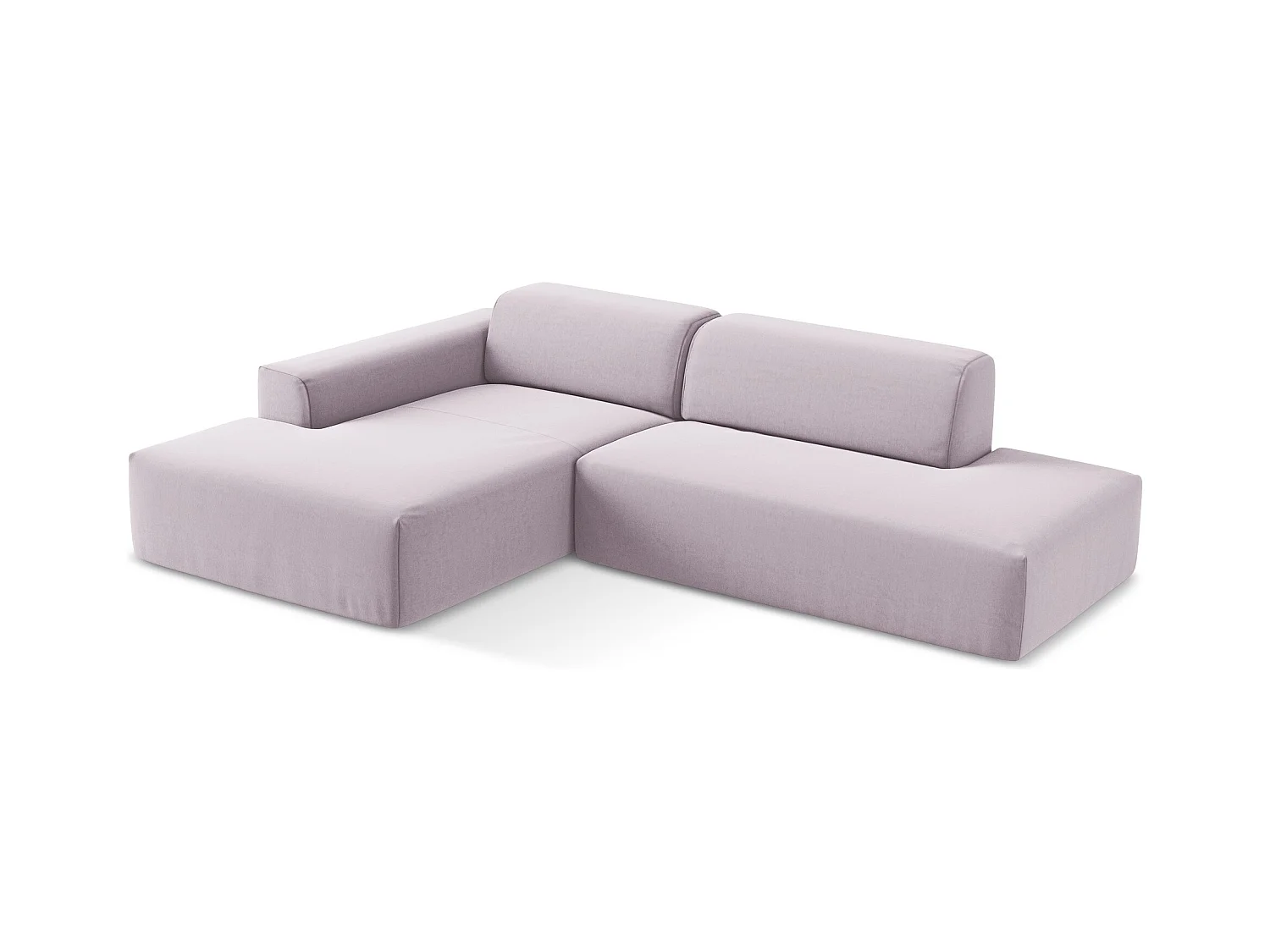 3-Sitzer Modulares Ecksofa - Ecke Rechts - Samt - Lavendel - KELI
