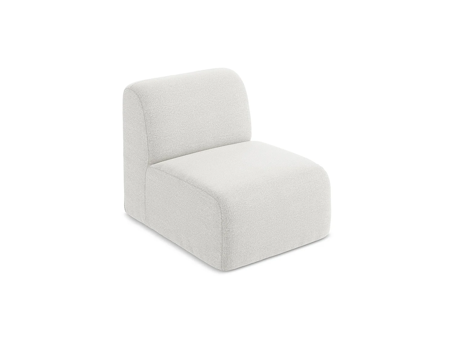 Moduł - z tkaniny bouclé - biały - CERVO