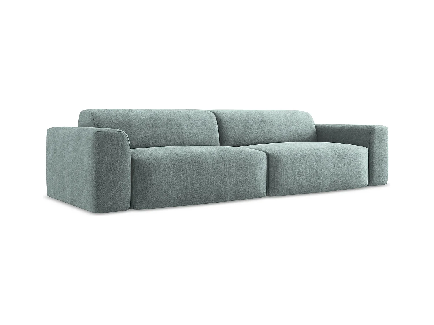 Canapé modulable 4 places en tissu texturé - jeans - KELI