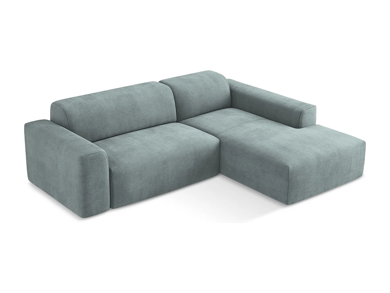 Modulaire hoekbank rechts van jeans textuurstof - KELI