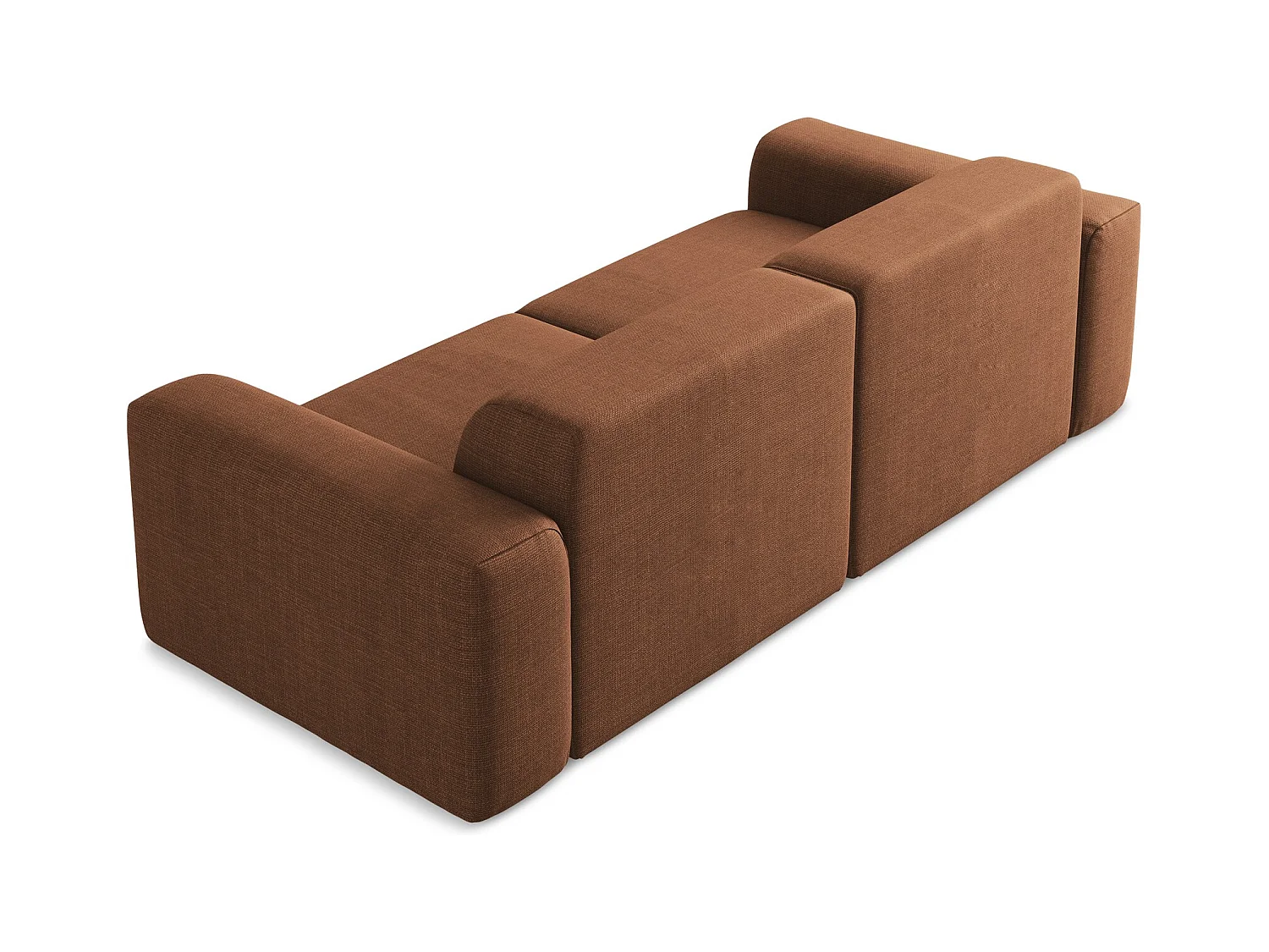 2-Sitzer Sofa - - Strukturstoff - Terrakotta - KELI
