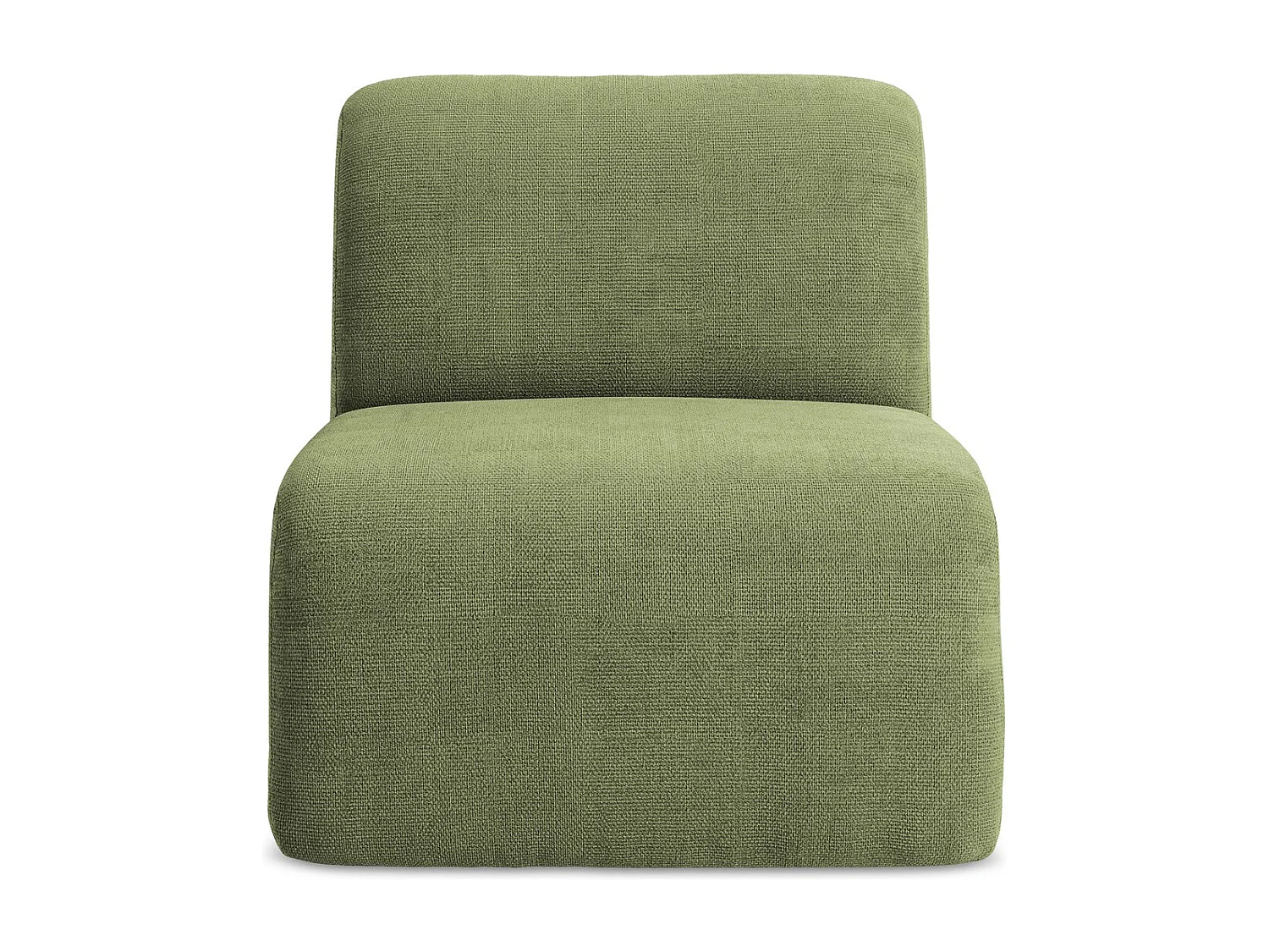 Fauteuil pour canapé modulable en tissu chenille - vert - LANI