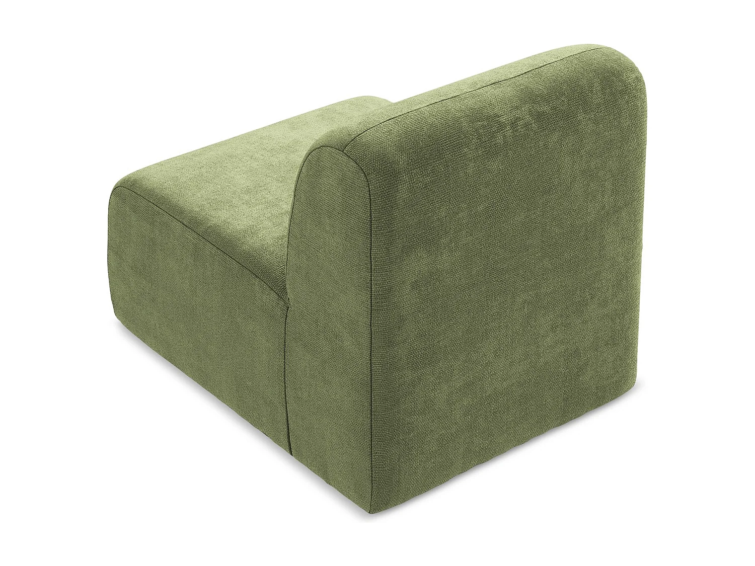 Fauteuil pour canapé modulable en tissu chenille - vert - LANI